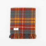  100% pure new wool British-made knee rug in Antique Buchanan tartan top-quality From The Wool Company