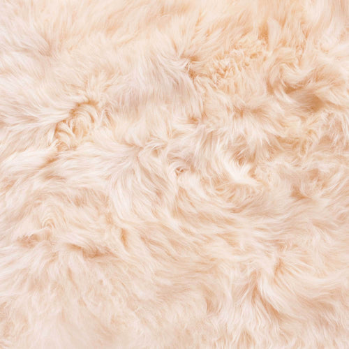Soft, rich cream colour, which compliments most interiors. Soft and silky, thick, and luxurious. Top-quality real sheepskin