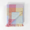 100% lambswool super-soft lightly brushed throw beautiful pastel shades check pattern top quality From The Wool Company