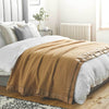 British-made Merino wool blankets medium weight warm traditional satin-style ribbon trim, available in 7 colours 