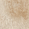 British quad Linen colour dyed longwool sheepskin rug soft cream & caramel tones super silky-soft fleece 182 x 115cm approx