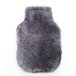 Soft & warm sheepskin hot water bottle cover in graphite grey 100% sheepskin cover, bottle included From The Wool Company