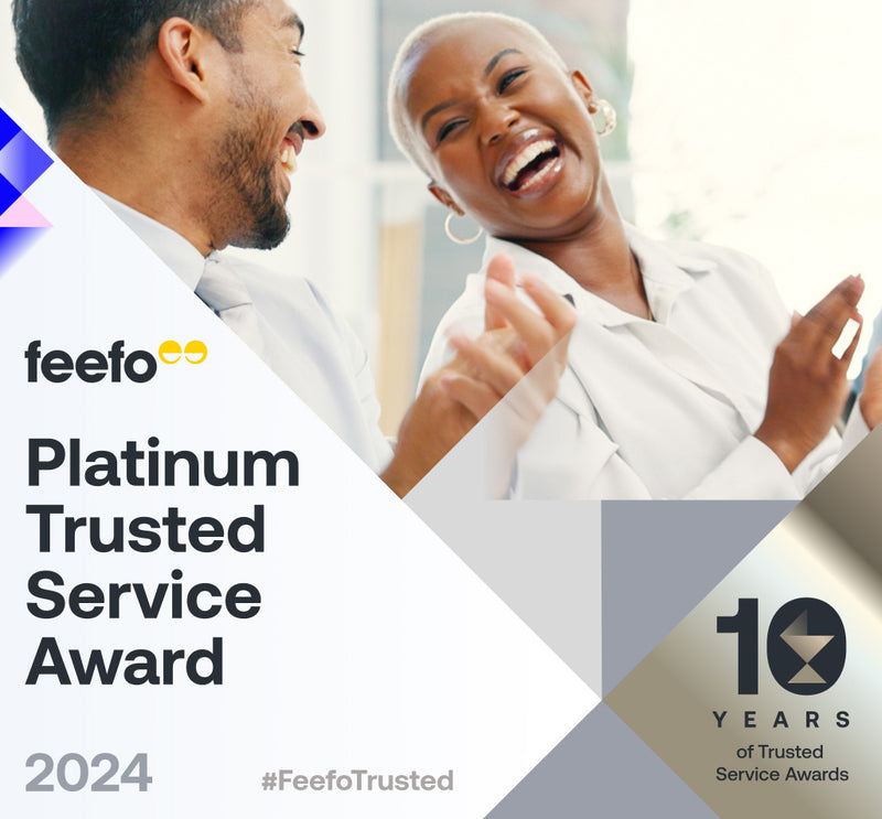 We have received Feefo's top award 10 year running