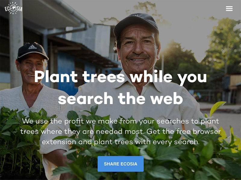 Plant trees while you search the web