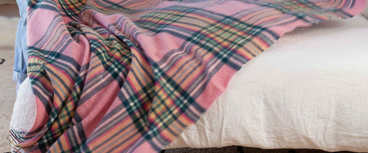 Modern and traditional check and tartan throws, made with the finest natural fibres in a cornucopia of colours and textures.