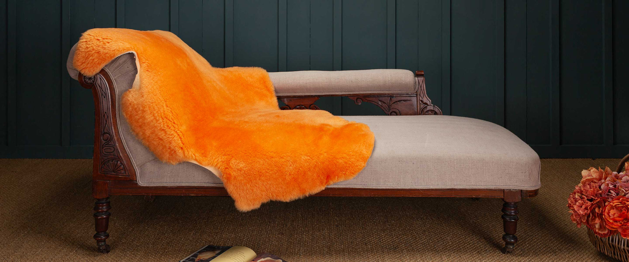 Extensive collection of dyed sheepskins wide range of neutral and vibrant colours long & short wool varying sizes available