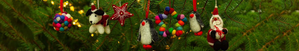 Felted Wool Christmas Decorations