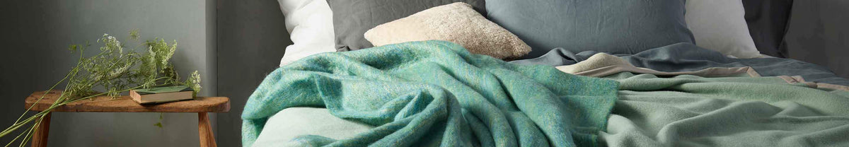 Luxury all-natural fibre bedding in wool, cotton, cashmere, Merino, and mohair, highest quality for a great night's sleep.