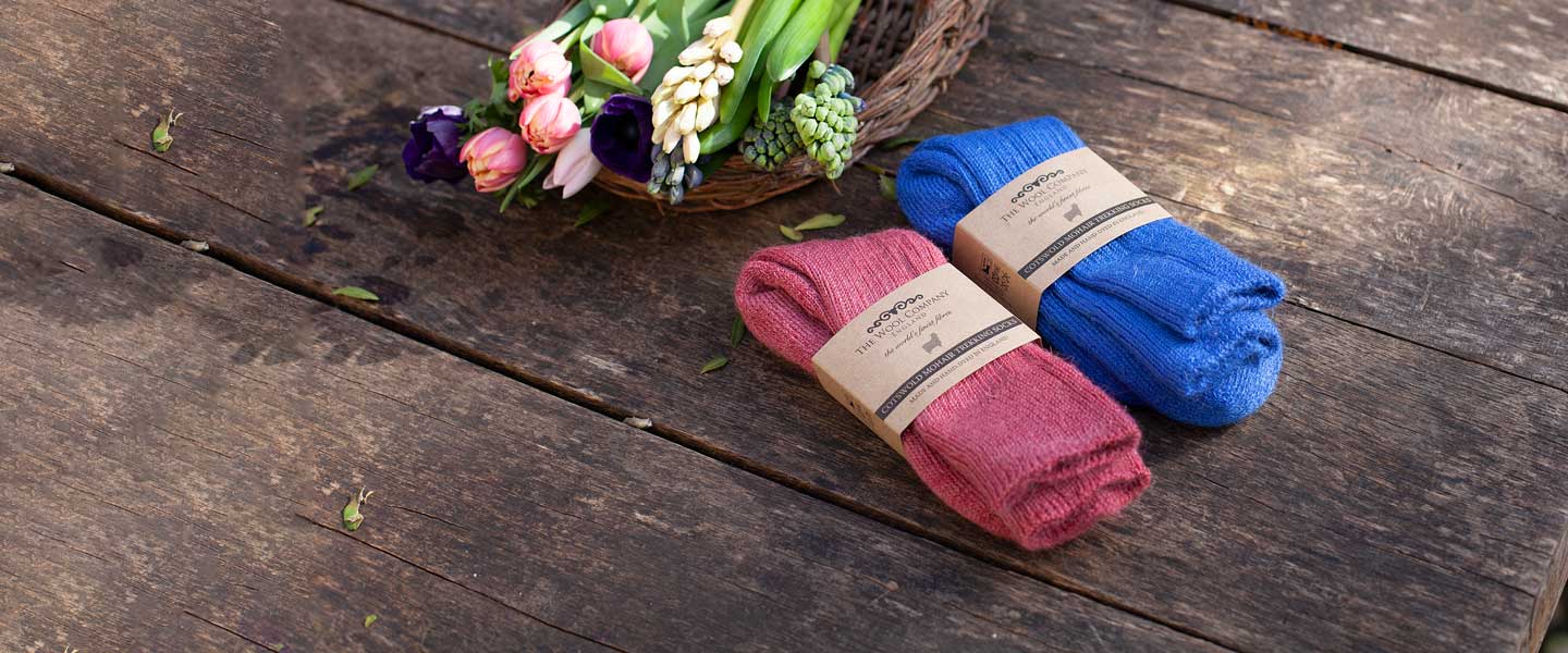 Women's luxury socks made using high-quality traditional methods created with cashmere, mohair, alpaca, silk, and Merino wool