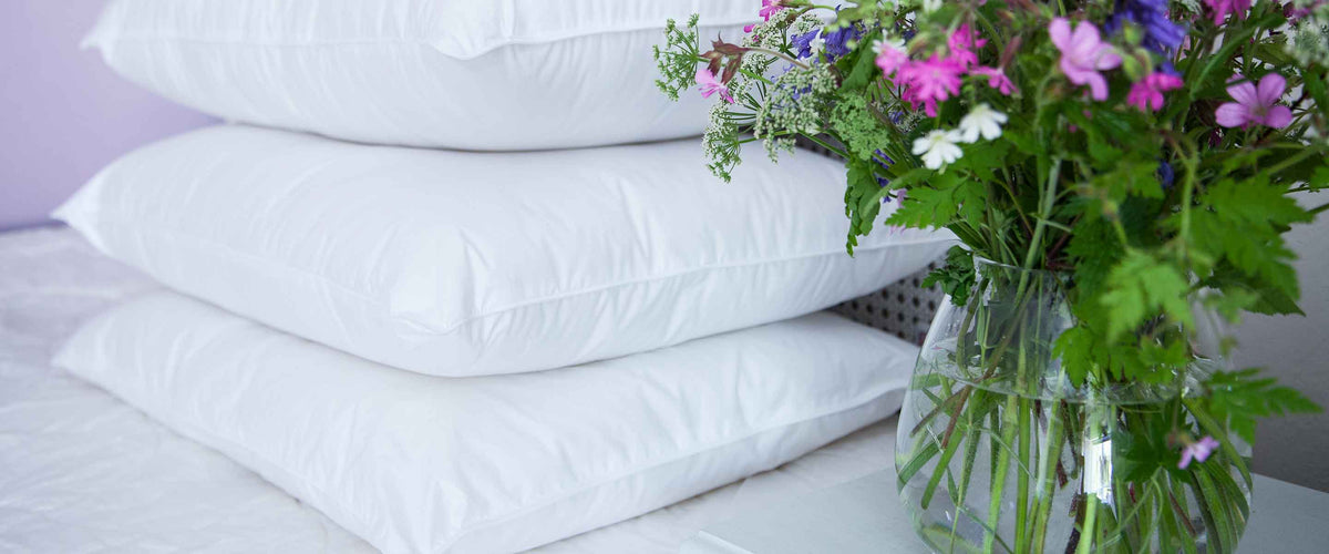  British wool pillows in 3 fill levels and cushion pads in 3 sizes both with 100% cotton casing are simply the best quality.