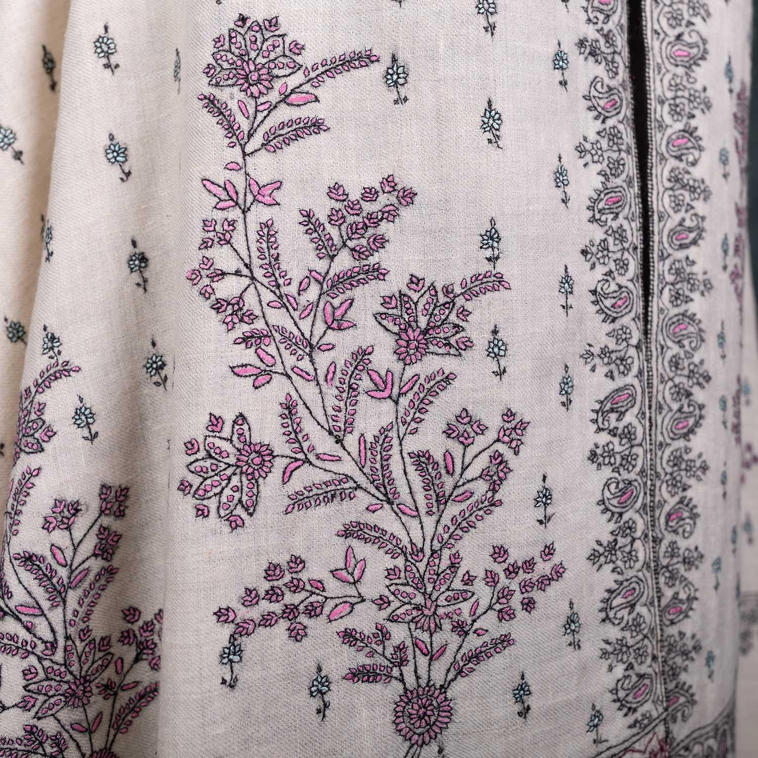 Sozni Embroidered Cashmere Pashmina Humayra