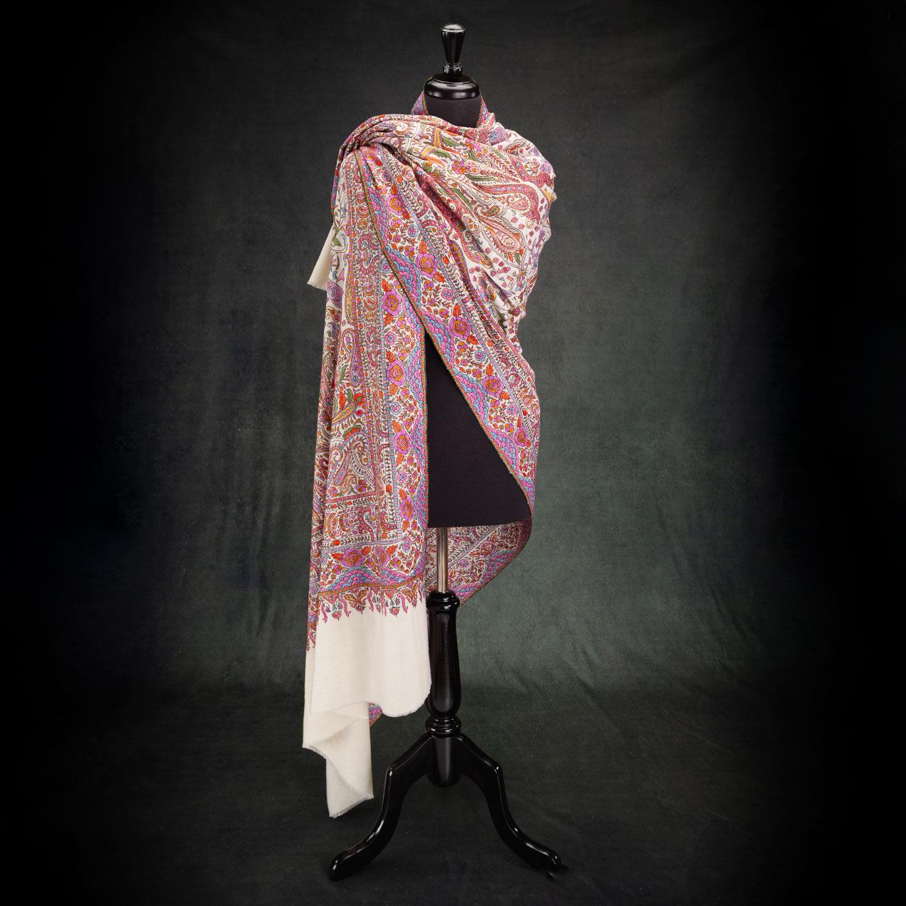 Kashmiri Hand Embroidered Shawls The Wool Company