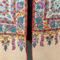 Sozni Hand Painted & Embroidered Jamawar Pashmina