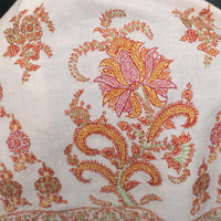 Sozni Embroidered Pashmina 'The Colours of Sunrise' Bhajan