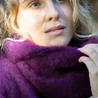 Liso Mohair Scarf Blackcurrant