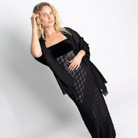Handwoven Cashmere Stole Black