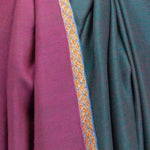 Sozni Hand Embroidered Double Sided Pashmina Magenta
