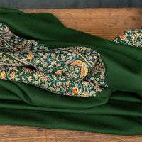 Hand Embroidered Royal Almond Shawl 'Bahaar'