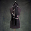 Hand Embroidered Eco-Toosh Hashidar Shawl Black