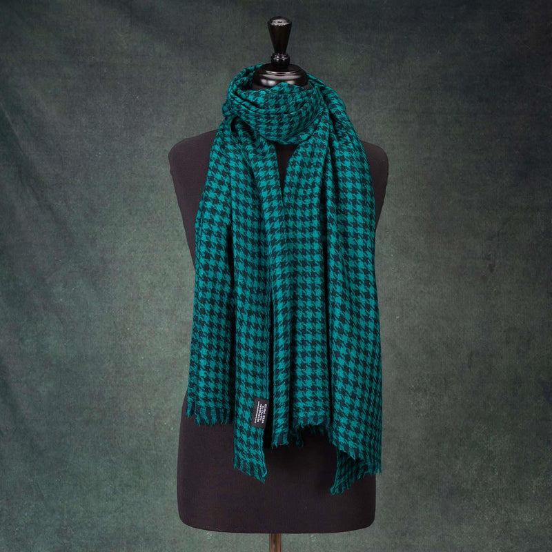 Houndstooth Shawl Emerald