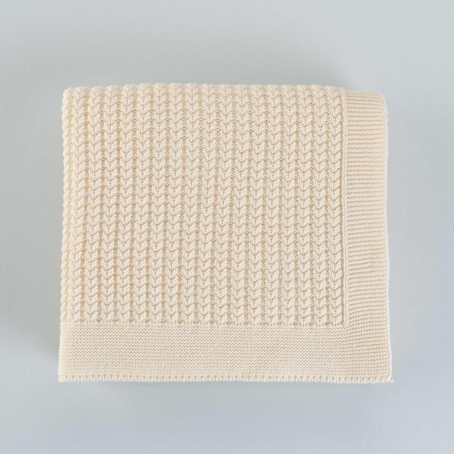 Organic Cotton Chunky Knit Baby Blanket