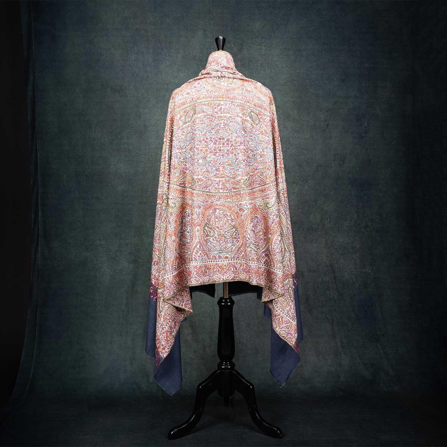 Mahroon Sozni Jamawar Pashmina Tantric