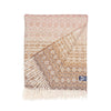 British Wool Throw Pink & Camel