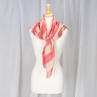 Cashmere Square Shawl Coral Red