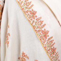 Sozni Embroidered Pashmina 'The Colours of Sunrise' Bhajan