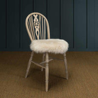Linen Sheepskin Seat Pad Round 38 cm