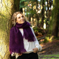 Liso Mohair Scarf Blackcurrant