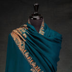 Sozni Hand Embroidered Pashmina Teal