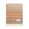 British Wool Throw Terracotta & Green