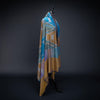 Ikat Pashmina Shawl Dark Turquoise & Copper