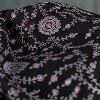 Sozni Embroidered Black Chakra Shawl 'Sudarshan'