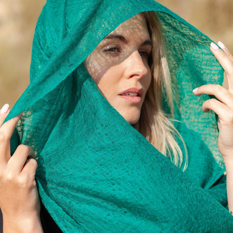 Diaphanous Pashmina Emerald