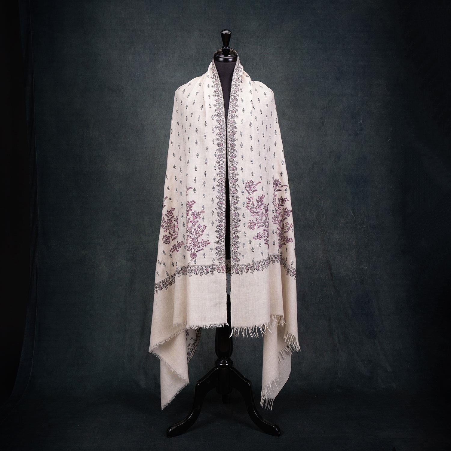 Sozni Embroidered Cashmere Pashmina Humayra