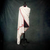 Sozni Hand Embroidered Cashmere Shawl Burgundy Border