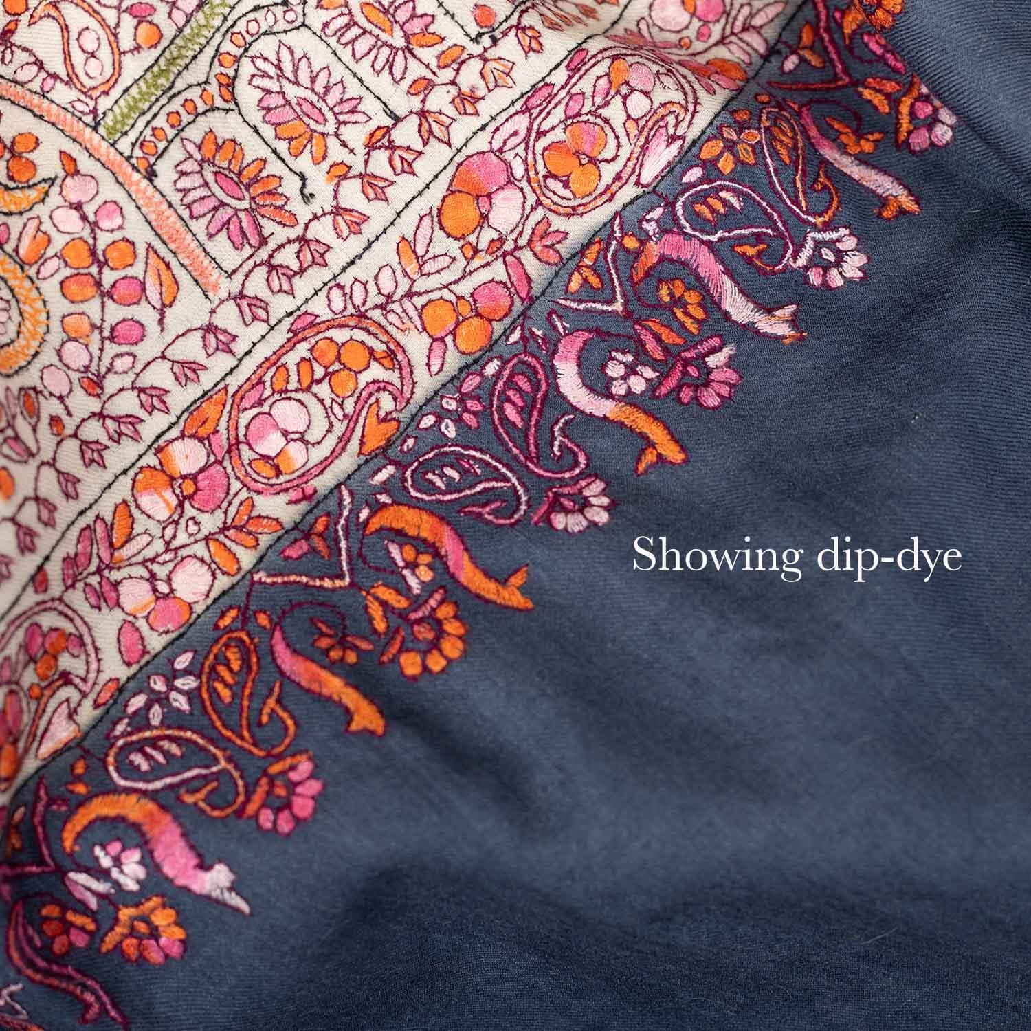 Mahroon Sozni Jamawar Pashmina Tantric