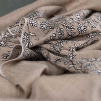 Spring of Kashmir Stole Black & White Hand Embroidery