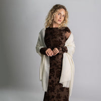 Handwoven Cashmere Shawl White