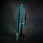 Sozni Hand Embroidered Double Sided Pashmina Teal