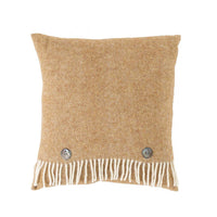 Shetland Wool Cushion in Herringbone - Walnut