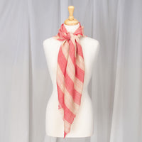 Cashmere Square Shawl Coral Red