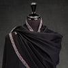 Hand Embroidered Eco-Toosh Hashidar Shawl Black