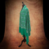 Sozni Hand Embroidered Cashmere Pashmina Emerald