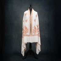 Sozni Embroidered Pashmina 'The Colours of Sunrise' Bhajan