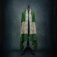 Hand Embroidered Royal Almond Shawl 'Bahaar'