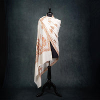 Sozni Embroidered Pashmina 'The Colours of Sunrise' Bhajan