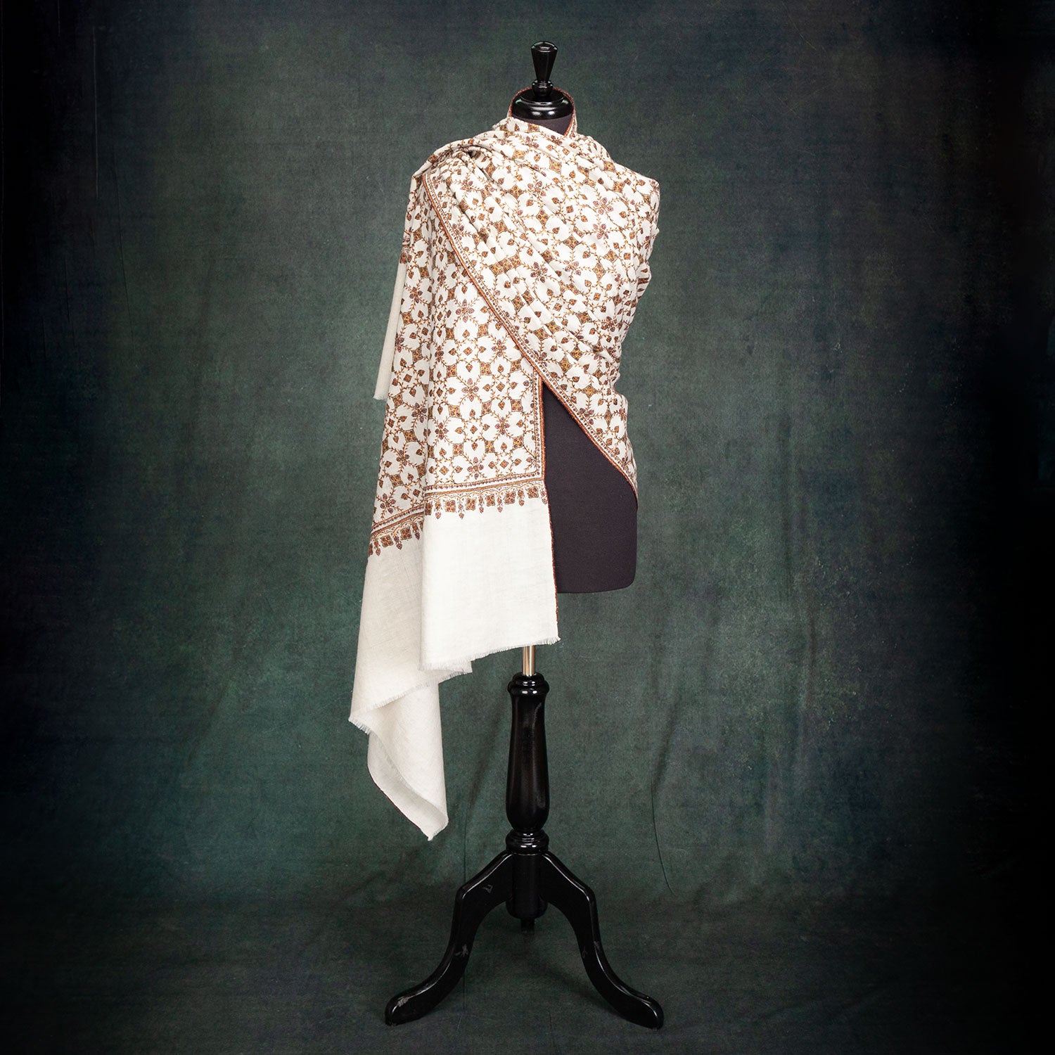 Kashmiri Hand Embroidered Shawls The Wool Company